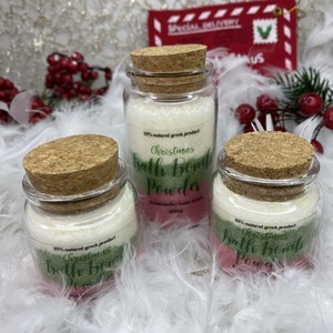 Χριστουγεννιάτικo Bathbomb Powder 100ml Kaimemellei, Christmas Bath Powders - γυαλί, χριστουγεννιάτικα δώρα, σετ δώρου - 3