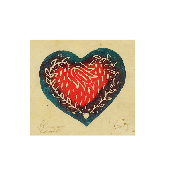 Εκτύπωση Καρδιά Δίχρωμη - εκτύπωση, πίνακες & κάδρα, χειροποίητα - 2