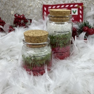 Χριστουγεννιάτικα αρωματικά Άλατα 100ml Kaimemellei, Christmas Bath Salts - γυαλί, χριστουγεννιάτικα δώρα, σετ δώρου, 100% φυτικό - 4