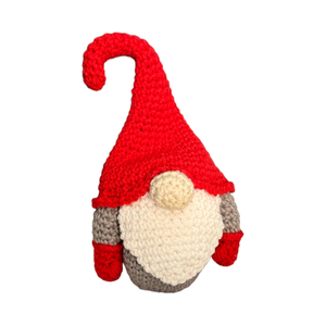 Gnome - Αγ. Βασίλης με γεννιάδα 2 | 16-18εκ. | Πλεκτό βαμβακερό χειροποίητο (με/χωρίς κρεμαστό) - νήμα, διακοσμητικά, χριστουγεννιάτικα δώρα, άγιος βασίλης