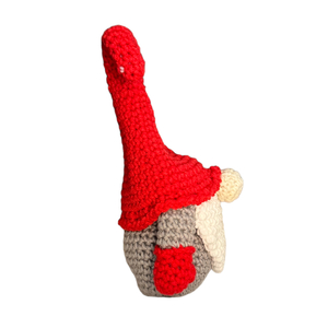 Gnome - Αγ. Βασίλης με γεννιάδα 2 | 16-18εκ. | Πλεκτό βαμβακερό χειροποίητο (με/χωρίς κρεμαστό) - νήμα, διακοσμητικά, χριστουγεννιάτικα δώρα, άγιος βασίλης - 2