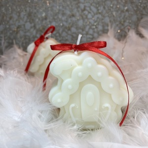 Χριστουγεννιάτικο Κερί Μπισκοτόσπιτο, Christmas Candle Kaimemellei, μπεζ, 8 αρώματα - ύφασμα, σπίτι, κεριά & κηροπήγια, vegan κεριά - 4