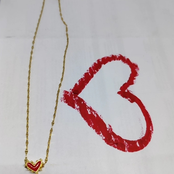 Ατσάλινη αλυσίδα με καρδούλα μοτίφ - αλυσίδες, καρδιά, κοντά, ατσάλι, φθηνά - 2