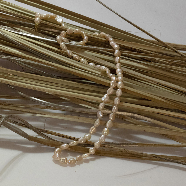 Κολιέ μακρύ με σομόν μαργαριτάρια - μαργαριτάρι, μακριά, layering, seed beads