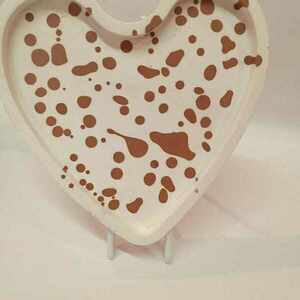 Δισκάκι πορσελάνης σε σχήμα καρδιάς - γύψος, πιατάκια & δίσκοι - 2