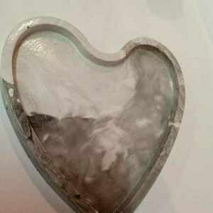 Δισκάκι πορσελάνης σε σχήμα καρδιάς - γύψος, πιατάκια & δίσκοι