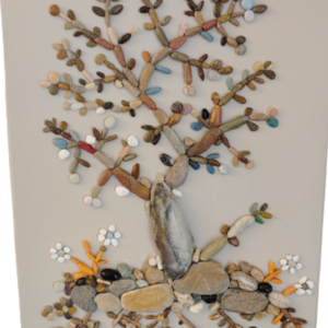 Πίνακας δέντρο με βοτσαλα - πίνακες & κάδρα
