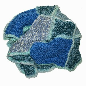 Κουβερτούλα γαλάζια 90Χ110 εκ. χειροποίητη πλεκτή, παιδική-ριχτάρι - πλεκτό, αγόρι, κουβέρτες