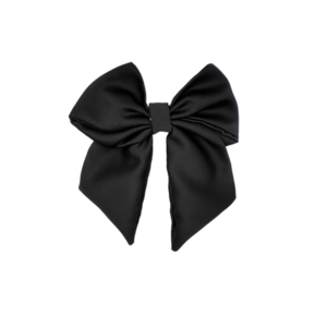 Black sailor hair bow clip - ύφασμα, φιόγκος, μέταλλο, hair clips