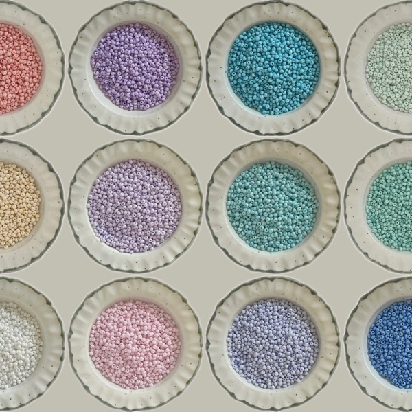 Seed beads matte 8/0 3mm MACARONS 15gr - υλικά κοσμημάτων
