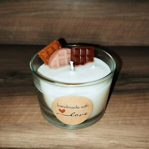 Φυτικό κερί σόγιας με άρωμα ginger cookies! - γυαλί, κεριά & κηροπήγια - 3