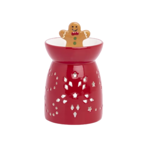 Κεραμικος Αρωματιστης Κοκκινος Με GINGERMAN Διαστ. 9 cm x 15 cm - ρεσώ & κηροπήγια, αρωματικά κεριά, αρωματικό χώρου