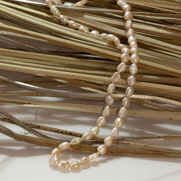 Κολιέ μακρύ με σομόν μαργαριτάρια - μαργαριτάρι, μακριά, layering, seed beads - 3