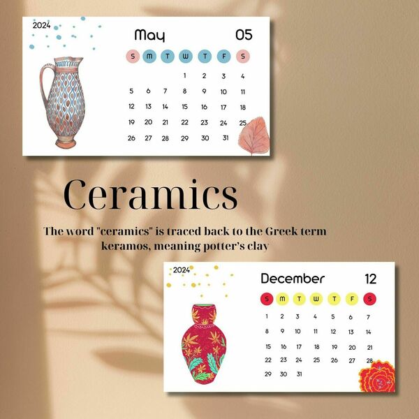 2024 Calendar for Ceramics' Lovers - διακόσμηση, ημερολόγια