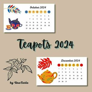 2024 Teapot Lovers Calendar - διακόσμηση, ημερολόγια, γενική διακόσμηση - 3