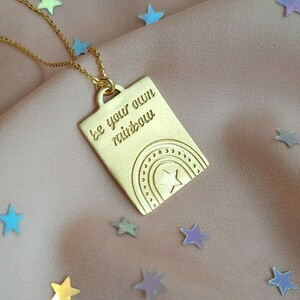 Rainbow necklace - Lucky Charm 2024 * Κολιέ ουράνιο τόξο γούρι 2024 - αστέρι, μέταλλο, κοσμήματα, γούρι 2024