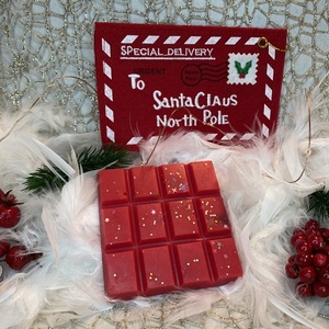 Χριστουγεννιάτικες Μπάρες Κεριού με 12 κομμάτια Red Kaimemellei, Christmas Wax Melt Snap Bars - χαρτί, χριστουγεννιάτικα δώρα, κεριά & κηροπήγια, 100% φυτικό, vegan κεριά - 2