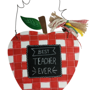 Μήλο καδρακι - ξύλο, δασκάλα, γούρια