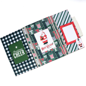 Χριστουγεννιάτικο χειροποίητο άλμπουμ σε κουτί - χαρτί, άλμπουμ, για φωτογραφίες, scrapbooking - 3