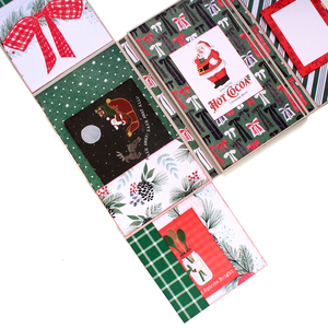 Χριστουγεννιάτικο χειροποίητο άλμπουμ σε κουτί - χαρτί, άλμπουμ, για φωτογραφίες, scrapbooking - 5