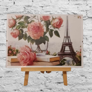 Αφίσα 21x30εκ. Vintage Πόστερ Aifel, books & roses - αφίσες - 3