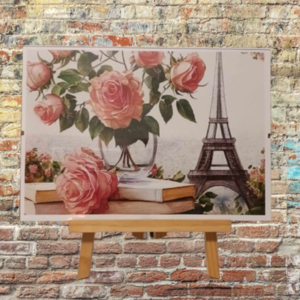 Αφίσα 21x30εκ. Vintage Πόστερ Aifel, books & roses - αφίσες - 4