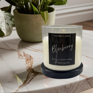 Αρωματικό κερί σόγιας με άρωμα blueberry 325gr - αρωματικά κεριά, κερί σόγιας, 100% φυτικό - 3