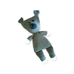 Χειροποίητο πλεκτό παιδικό κουκλάκι Teddy bear -AMI64 - λούτρινα - 5
