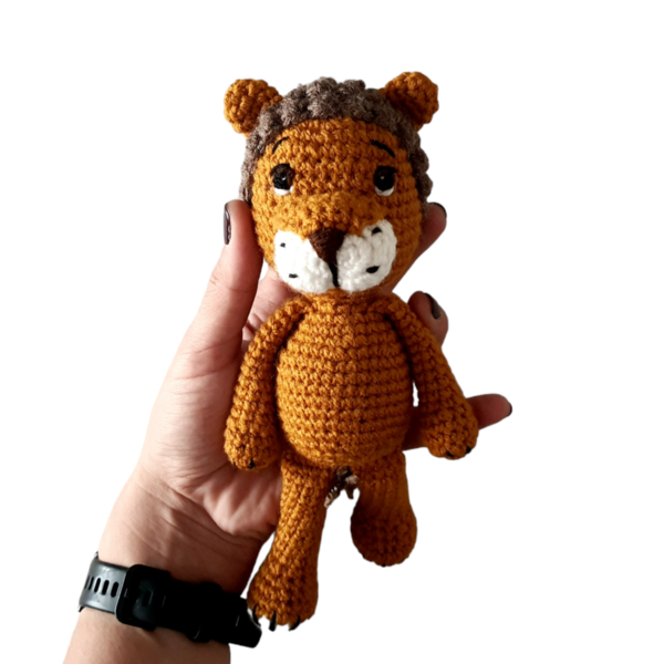 Χειροποίητο Πλεκτό Λιοντάρι, 18εκ. - crochet, βελονάκι, λούτρινα, λιοντάρι, amigurumi