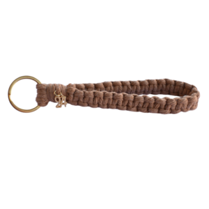 Γούρι μπρελόκ κλειδιών μακραμέ από βαμβακερό νήμα πούρο 17cm - νήμα, αξεσουάρ, πλεκτά μπρελόκ, γούρι 2024