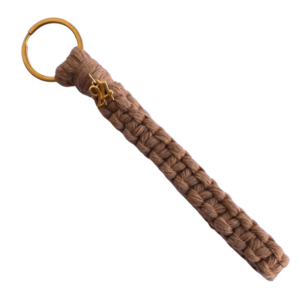 Γούρι μπρελόκ κλειδιών μακραμέ από βαμβακερό νήμα πούρο 17cm - νήμα, αξεσουάρ, πλεκτά μπρελόκ, γούρι 2024 - 2
