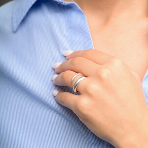 Γυναικείο δαχτυλίδι αυξομειούμενο ασημί στριφτό από zamak επάργυρο αντικέ - ορείχαλκος, επάργυρα, μεγάλα, αυξομειούμενα - 4