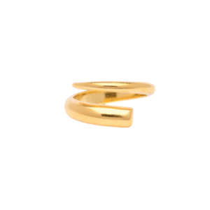 Γυναικείο δαχτυλίδι αυξομειούμενο χρυσό στριφτό από zamak 24k επίχρυσο - επιχρυσωμένα, ορείχαλκος, μεγάλα, αυξομειούμενα