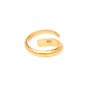 Γυναικείο δαχτυλίδι αυξομειούμενο χρυσό στριφτό από zamak 24k επίχρυσο - επιχρυσωμένα, ορείχαλκος, μεγάλα, αυξομειούμενα - 3