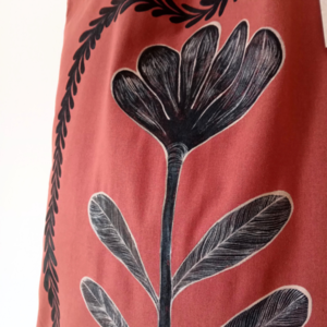 Υφασμάτινη τσάντα ζωγραφισμένη στο χέρι | Flower - ύφασμα, ώμου, all day, tote, πάνινες τσάντες - 3