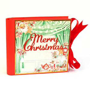 Χριστουγεννιάτικό χειροποίητο άλμπουμ "Merry Christmas" - χαρτί, άλμπουμ, για φωτογραφίες, merry christmas, χριστουγεννιάτικα δώρα