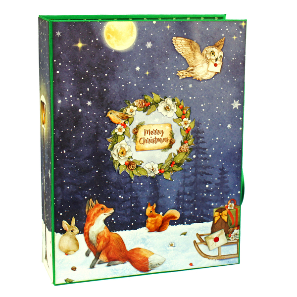 Ημερολόγιο αντίστροφης μέτρησης για τα Χριστούγεννα σε βιβλίο με κουτάκια - χαρτί, άλμπουμ, χριστουγεννιάτικα δώρα