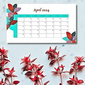 Floral Calendar 2024 - διακόσμηση, ημερολόγια - 2
