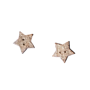 Ξύλινα σκουλαρίκια "Αστέρι" σε πράσινο χρώμα - ξύλο, αστέρι, καρφωτά, μικρά, χριστουγεννιάτικα δώρα - 5