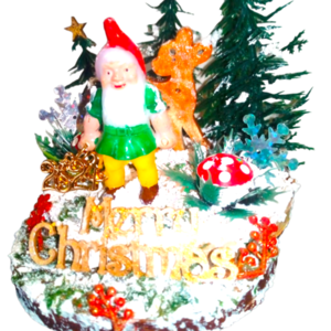 Γουρι 2024 . Χριστουγεννιατικο ξυλινο επιτραπεζιο διακοσμητικο σε 2 επιπεδα , -Χριστουγεννιατικο Χιονισμενο Δασος- - ξύλο, vintage, γούρια, δέντρο - 5