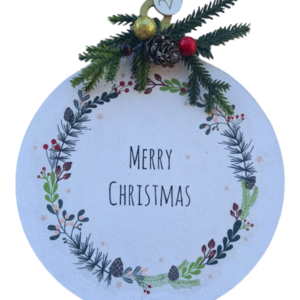 Christmas ξύλινη μπάλα 18εκ - ξύλο, χριστουγεννιάτικα δώρα, στολίδια, γούρια, μπάλες