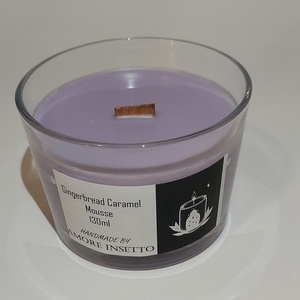 Gingerbread Caramel Mousse λαχταριστό άρωμα, από λευκό κερί σόγιας (6cm × 8cm × 8cm 130ml) - αρωματικά κεριά, αρωματικό χώρου, vegan friendly, soy candle, soy candles