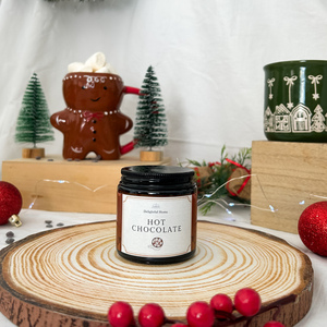 Hot Chocolate Αρωματικό Κερί 100γρ σε καραμελέ βαζάκι - αρωματικά κεριά, χριστούγεννα, χριστουγεννιάτικα δώρα - 3