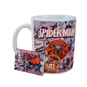 Σετ δώρου Προσωποποιημένη κούπα και μπρελόκ με όνομα "Spiderman" - πορσελάνη, κούπες & φλυτζάνια, σούπερ ήρωες, σετ δώρου - 2