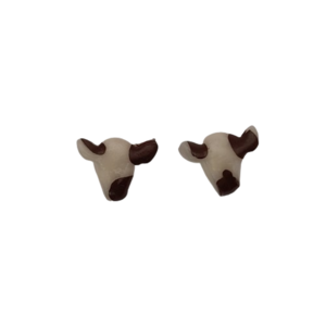 Σκουλαρικια καρφωτα αγελαδιτσα - πηλός, καρφωτά, μικρά, καρφάκι, φθηνά