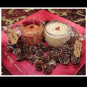 Σετ Μini φοντανιέρες με φυτικό κερί - γυαλί, νονά, μαμά, φυτικό κερί, σετ δώρου