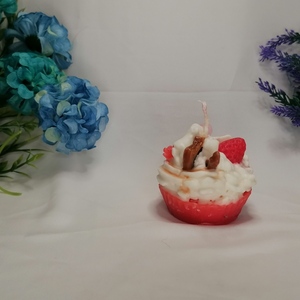 Αρωματικό κερί cupcake με wooden peach αρωμα....... - αρωματικά κεριά - 4