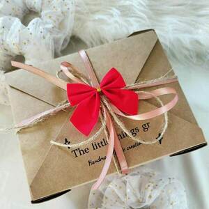 Χριστουγεννιάτικη scrunchie στέκα μαλλιών με χιονάνθρωπους ροζ 1τμχ 40 εκ - ύφασμα, αξεσουάρ, χριστουγεννιάτικα δώρα, στέκες - 5