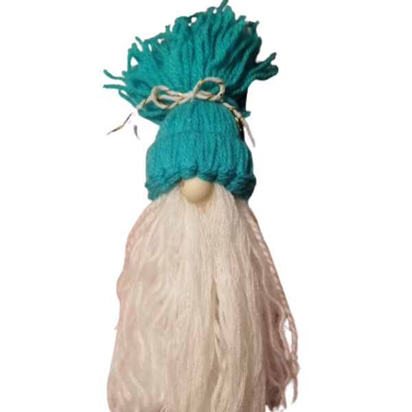 Verde Gnome Ornament knitted 22×3×7cm - vintage, διακοσμητικά, μαλλί felt, προσωποποιημένα