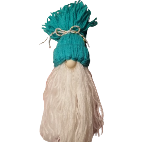 Verde Gnome Ornament knitted 22×3×7cm - vintage, διακοσμητικά, μαλλί felt, προσωποποιημένα - 2